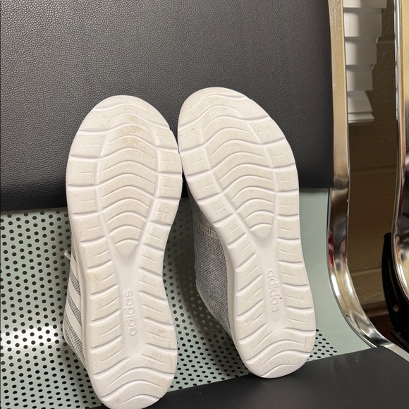 Adidas Light Gray and White Running Shoes - Picture 4 of 5